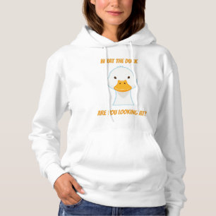 Waar kijk je naar de eend? hoodie