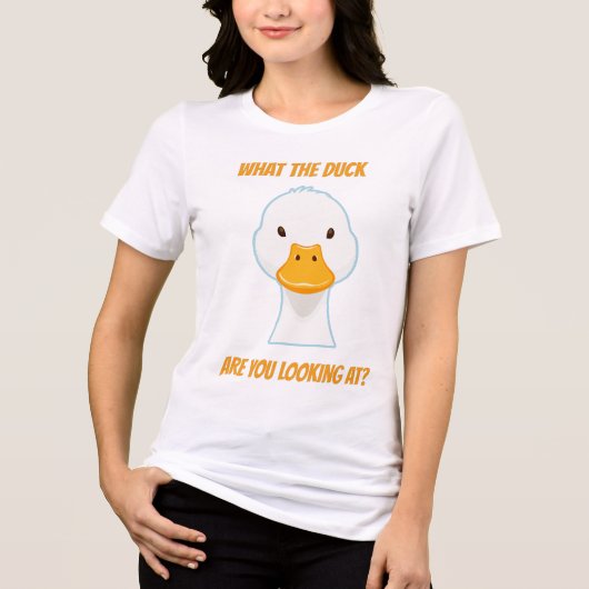 Waar kijk je naar de eend? Tri-Blend shirt (Voorkant)
