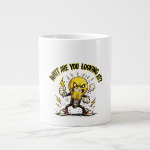 Waar Kijk Je Naar? Grappige Boze Lamp Grote Koffiekop