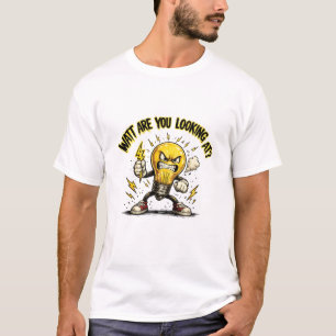 Waar Kijk Je Naar? Grappige Boze Lamp T-shirt
