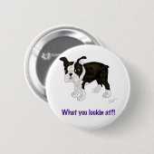 Waar kijk je naar? ronde button 5,7 cm (Voorkant /achterkant)