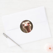 Waar kijk je naar? ronde sticker (Envelop)