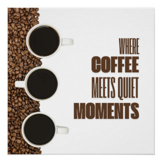 Waar koffie en stille momenten samenkomen – Minima Perfect Poster