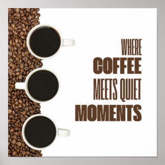 Waar koffie en stille momenten samenkomen – Minima Poster