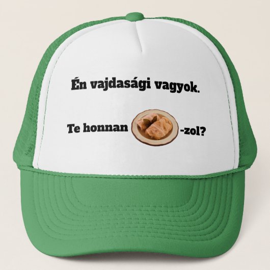Waar kom je vandaan mici? trucker pet (Voorkant)