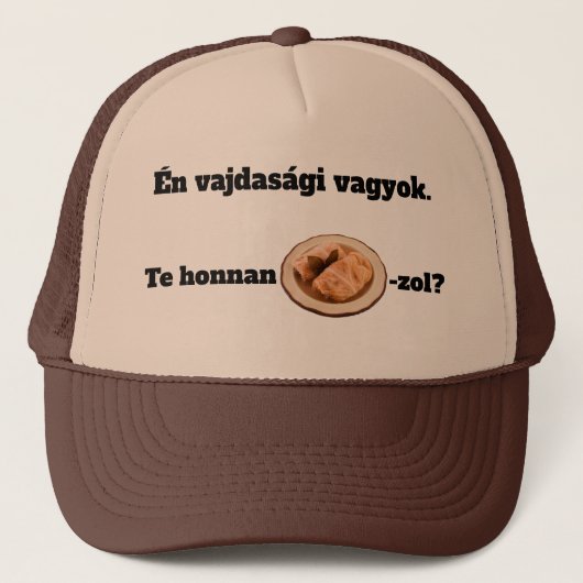 Waar kom je vandaan mici? trucker pet (Voorkant)
