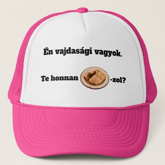 Waar kom je vandaan mici? trucker pet (Voorkant)