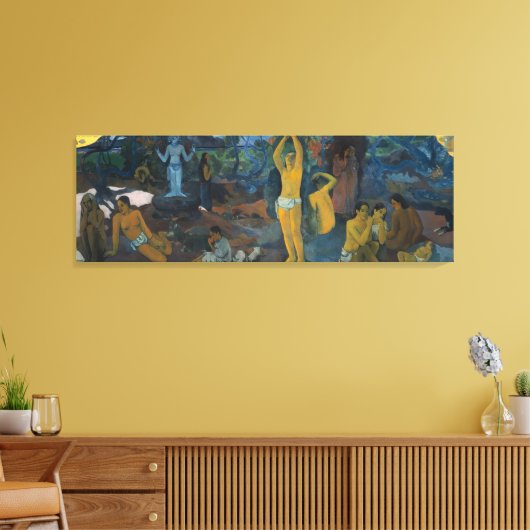 'Waar komen we vandaan?' - Paul Gauguin Canvas Afdruk (Insitu (Woonkamer))