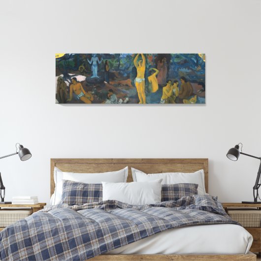 'Waar komen we vandaan?' - Paul Gauguin Canvas Afdruk (Insitu (Slaapkamer))