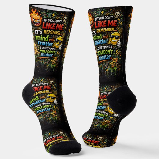 Waar koop je coole sokken 00340 Mind Matter Socks (Gebogen)