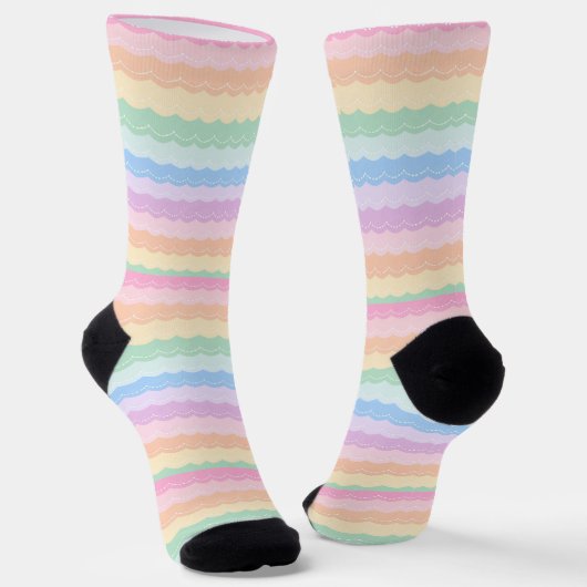 Waar koop je coole sokken 00344 Pastel Wave Socks (Gebogen)