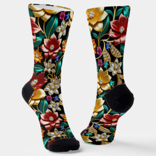 Waar koop je coole sokken 00347 Bloem juweel sokke