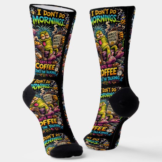 Waar koop je coole sokken 00371 Mornings Socks (Gebogen)