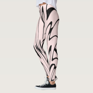 Waar kunst denkt zwart en roze leggings