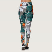 Waar kunst en comfort omhelzen: Etherische bloei Leggings (Achterkant)