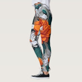 Waar kunst en comfort omhelzen: Etherische bloei Leggings (Links)
