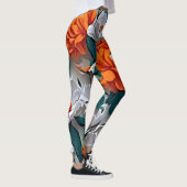 Waar kunst en comfort omhelzen: Etherische bloei Leggings (Rechts)