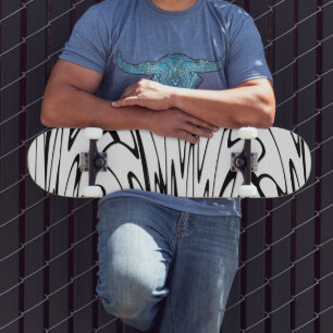 Waar kunst zwart-wit gedachten ontmoet persoonlijk skateboard