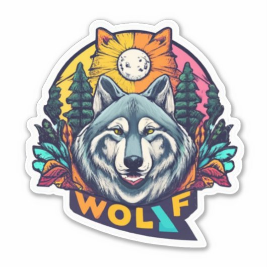Waar kwaliteit ontmoet creativiteit Wolf Stickers (Voorkant)