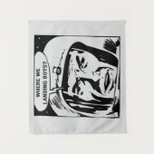 Waar landen we boys? Tapijt Wandkleed (Voorkant)