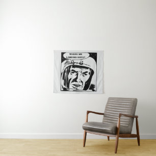 Waar landen we jongens aan? Wandkleed