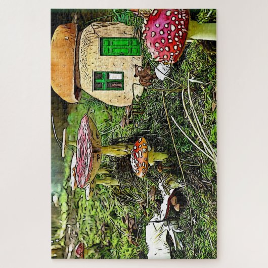 Waar Leprechauns of waar de kleine mensen wonen. Legpuzzel (Verticaal)