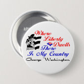 Waar Liberty Dwells.. Ronde Button 7,6 Cm (Voorkant /achterkant)