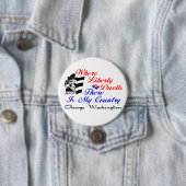 Waar Liberty Dwells.. Ronde Button 7,6 Cm (In situ)