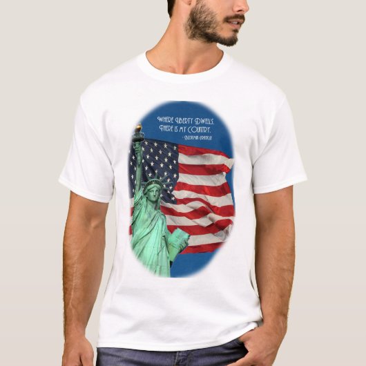 Waar Liberty Dwells T-shirt (Voorkant)