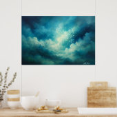 Waar Licht Ademende Abstracte Kunst Poster (Keuken)
