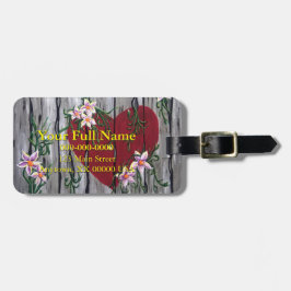 Waar liefde groeit aanpasbare bagagelabel