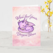 Waar Liefde Groeit Bloeien Draken Kaart (Gele Bloem)