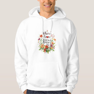 Waar liefde groeit, bloeit het leven hoodie