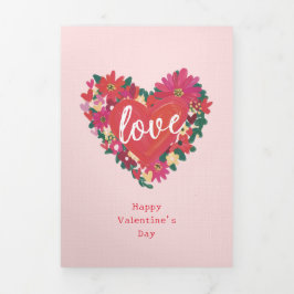 Waar liefde groeit gepersonaliseerde foto-valentij drieluik wenskaart
