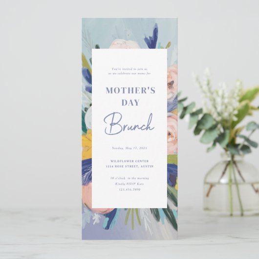 Waar liefde groeit Moederdag brunch uitnodiging (Staand voorkant)
