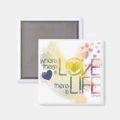 Waar liefde is, is leven magneet (Voorkant / Achterkant)