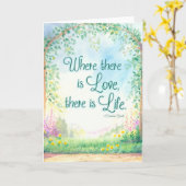 Waar liefde is - Wenskaart Kaart (Gele Bloem)