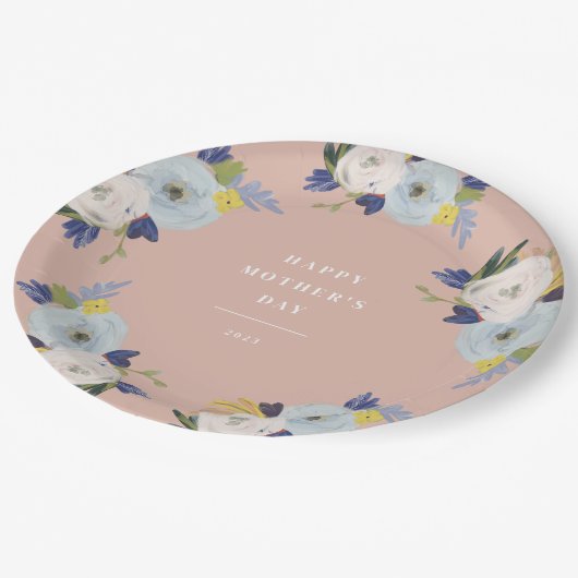 Waar liefde Moederdag groeit Papieren Bordje (Gekanteld)