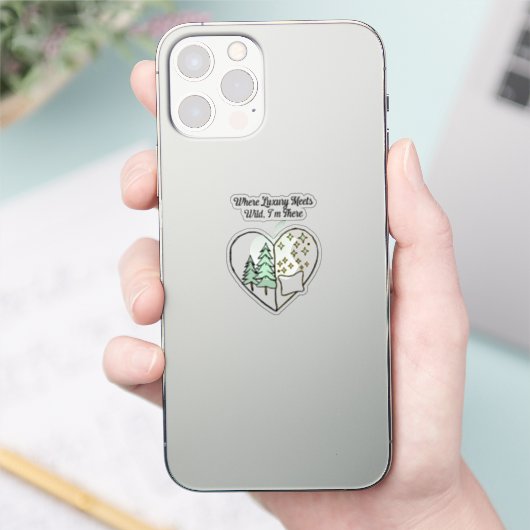 Waar luxe samenkomt met wilde glampingstijl sticker (Telefoon)