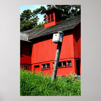 Waar meadowlarden de Verticale Galerij drukken Poster