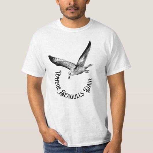 Waar meeuwen durven T-shirt (Voorkant)