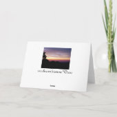 Waar mijn hart behoort/Mountain Sunset Silhouette Kaart (Achterkant)