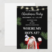 Waar mijn hoer op de grove en grappige kerst is kaart (Voorkant / Achterkant)