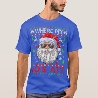 Waar mijn hos op de lelijke kerstkeuken t-shirt