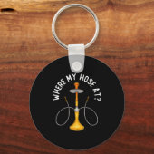 Waar mijn huis bij Funny Hookah roken Shisha rook Sleutelhanger (Voorkant)