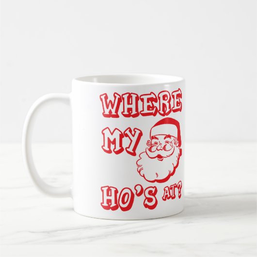 Waar mijn huis is - Grappige Kerstman Koffiemok (Links)