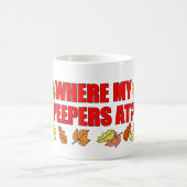 Waar mijn kijkers bij Grappig blad Peeping Koffiemok (Center)