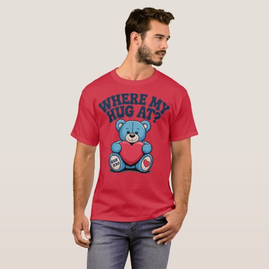 Waar mijn knuffel bij Schattigee teddybeer T-shirt (Voorkant volledig)
