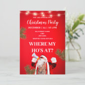 Waar mijn man op een onbeleefd kerst is kaart (Staand voorkant)