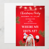 Waar mijn man op een onbeleefd kerst is kaart (Voorkant / Achterkant)